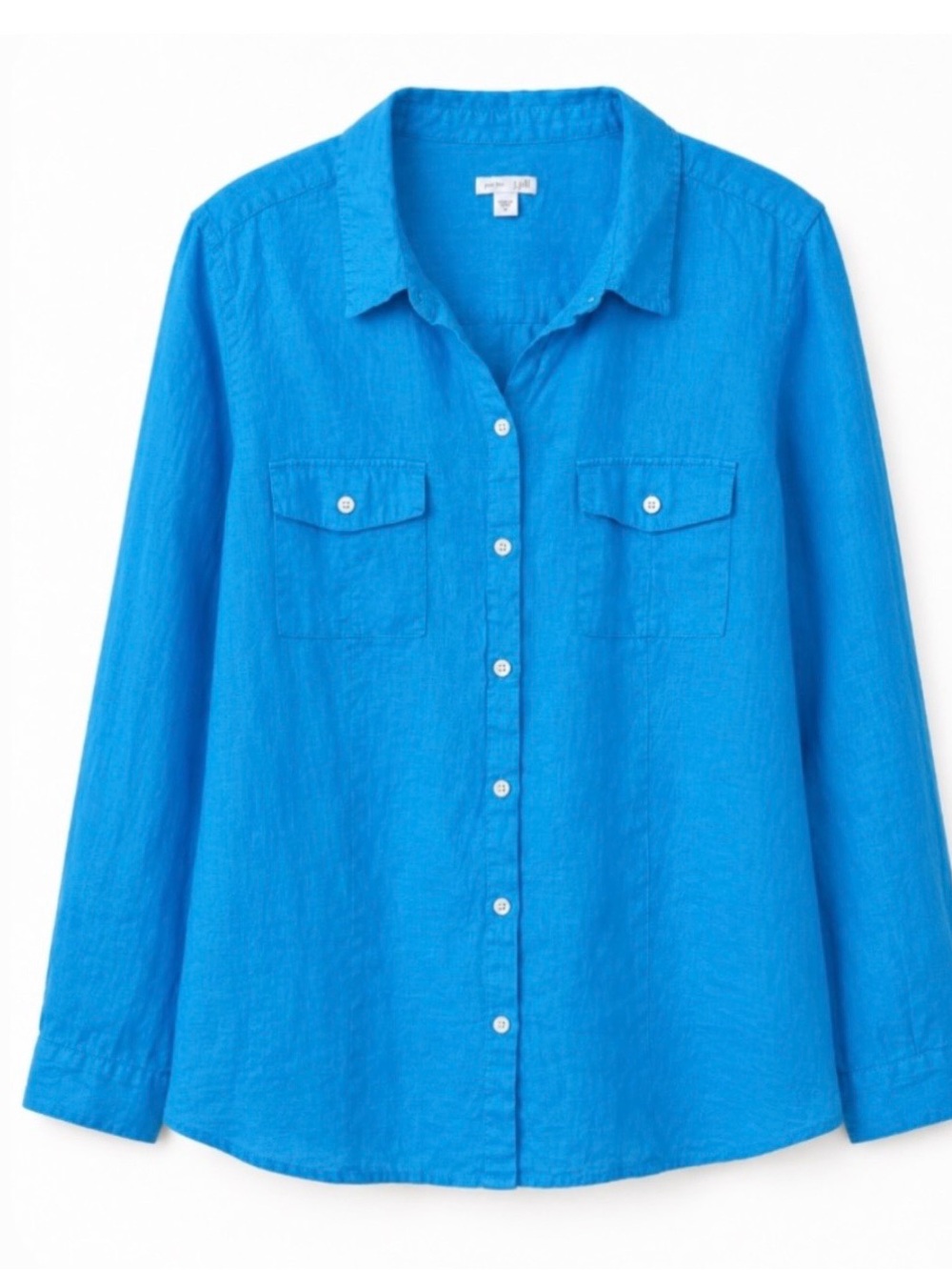 J. Jill Linen Blue Button-Front Shirt ⭐️ size L